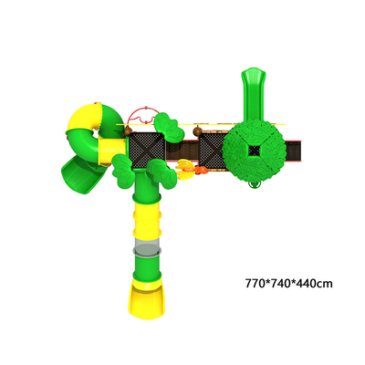Outdoor Amusement Plastic Custom Playground Slides YST Sunflower Style For Children